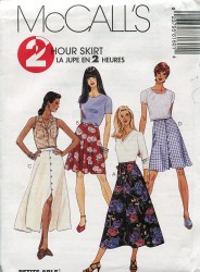 8160 MCCALLS 2 HOUR  BUTTON FLARE SKIRT LENGTHS PATTERN 4-8 or 8-12;  or 10-14 choice